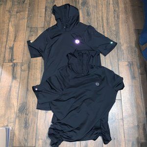 Under Armour RUSH men's shirt tee hoodie M black Cellient lot of 2